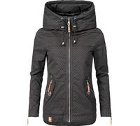 Leichte Übergangsjacke mit Kapuze "Wekoo" Schwarz Dots XXL