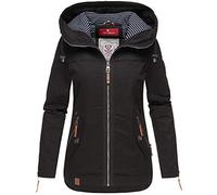 Navahoo Damen leichte Übergangsjacke mit Kapuze Wekoo Schwarz Gr. M