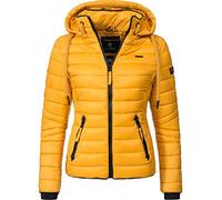 Navahoo Damen leichte Übergangsjacke Steppjacke mit Kapuze Lulana Gelb Gr. S
