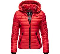 Navahoo Damen leichte Übergangsjacke Steppjacke mit Kapuze Lulana Rot Gr. S