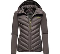 Navahoo Damen leichte Übergangsjacke Steppjacke mit Kapuze Nimm Mich Mit Dark Grey Gr. XS