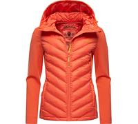 Navahoo Damen leichte Übergangsjacke Steppjacke mit Kapuze Nimm Mich Mit Peach Coral Gr. M