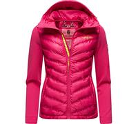 Navahoo Damen leichte Übergangsjacke Steppjacke mit Kapuze Nimm Mich Mit Pink Gr. XS