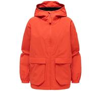 Navahoo Damen leichte wasserdichte Übergangsjacke kurze Jacke mit wasserdichtem Reißverschluss, Pattentaschen und verstellbarer Taillenweite Donnerwetter 14 Spicy Orange Gr. L