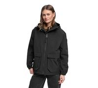 Outdoorjacke NAVAHOO "Donnerwetter 14", Damen, Gr. S (36), schwarz, Obermaterial: 100% Nylon. Innenfutter: 62% Polyester, 33% Viskose, 5% Elasthan. Ärmelfutter: 100% Polyester, lässig geschnitten hüft