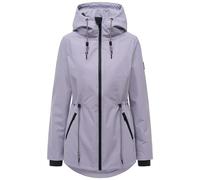 Navahoo Damen leichte wasserdichte Übergangsjacke kurze Jacke mit wasserdichtem Verschluss, Taillenzugkordel und verstellbarer Kapuze Blumentanz 14 Powder Lilac Gr. L