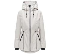 Navahoo Damen leichte wasserdichte Übergangsjacke kurze Jacke mit wasserdichtem Verschluss, Taillenzugkordel und verstellbarer Kapuze Blumentanz 14 Bone Gr. XL