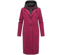 Langmantel NAVAHOO "Kekstraum 14", Damen, Gr. L (40), lila (beere), Obermaterial 1: 95% Polyester, 3% Viskose, 2% Elasthan; Obermaterial 2: 100% Polyester; Innenfutter: 100% Polyester; Ärmelfutter: 10