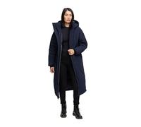 Navahoo Damen Mantel mit magnetischer Abdeckleiste und Rucksackträgern warme Winterjacke Schneewächter 14 Navy Gr. XL