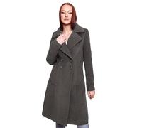 Navahoo Damen Mantel Trenchcoat Winterjacke Wintermantel B661 [B661-Wooly-Anthrazit-Gr.XXL]