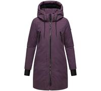 Navahoo Damen modischer Wintermantel warmer Parka mit (abnehmbarer) Kapuze und Rucksackträgern innen Winterzart 14 Dusty Plum Gr. L