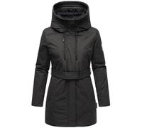 Winter Kurzmantel mit Taillengürtel "Eishauch 14" Black M