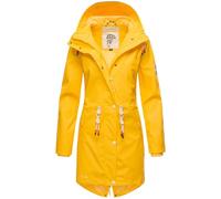 Navahoo Damen Regenjacke Parka Regenmantel mit Kapuze B919 [B919-Gelb-Größe XS-Gr. 34]