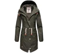 Navahoo Damen Regenjacke Parka Regenmantel mit Kapuze B919 [B919-Olive-Größe S-Gr. 36]