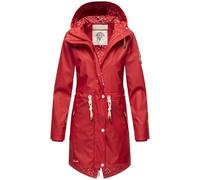 Navahoo Damen Regenjacke Parka Regenmantel mit Kapuze B919 [B919-Rot-Größe L-Gr. 40]