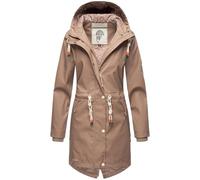 Navahoo Damen Regenjacke Parka Regenmantel mit Kapuze B919 [B919-Taupe-Größe S-Gr. 36]