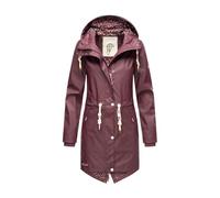 Navahoo Damen Regenjacke Parka Regenmantel mit Kapuze B919 [B919-Wine-Größe XL-Gr. 42]