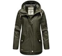 Navahoo Damen Regenjacke Regenmantel gefütterter Parka Wasserdicht mit Kapuze Ocean Heart XS-XXL