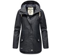Navahoo Damen Regenjacke Regenmantel gefütterter Parka Wasserdicht mit Kapuze Ocean Heart XS-XXL (DE/NL/SE/PL, Alphanumerisch, XL, Regular, Regular, Navy)