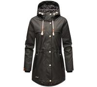 Navahoo Damen Regenmantel Teddyfutter Regenjacke mit Kapuze Wasserdicht B935