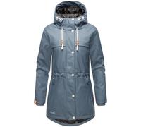 Navahoo Damen Regenmantel Teddyfutter Regenjacke mit Kapuze Wasserdicht [B935-R-Forest-D-Blue-Gr.M]