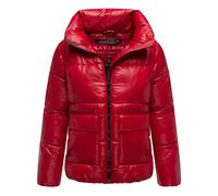 Navahoo Damen Winterjacke warme Steppjacke mit hohem Stehkragen Eispracht 14 Deep Red Gr. M
