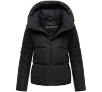 Navahoo Damen Winterjacke warme Steppjacke mit abnehmbarer Kapuze Frostherz XIV Black Gr. L