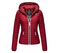 Steppjacke NAVAHOO "Kimuk Prc" Gr. S (36), rot (blutrot) Damen Jacken Kurze leichte Übergangsjacke mit Kapuze (33716457-S)