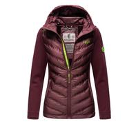 Navahoo Damen Fleece Hybrid Jacke Wanderjacke Kapuzenjacke B852 [B852-Nimm-Aubergine-Gr.S]