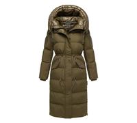 Navahoo Damen Steppmantel Knusperherz mit Taillenzug & Kapuze XL