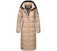 Navahoo Damen Steppmantel Lang Stepp Wintermantel Parka Kapuze Isalie XS - XXL (DE/NL/SE/PL, Alphanumerisch, XL, Regular, Regular, Taupe)