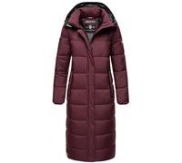 Navahoo Damen Steppmantel Lang Stepp Wintermantel Parka Kapuze Isalie XS - XXL (DE/NL/SE/PL, Alphanumerisch, XXL, Regular, Regular, Weinrot)