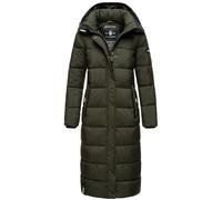 Navahoo Damen Steppmantel Lang Stepp Wintermantel Parka Kapuze Isalie XS - XXL (DE/NL/SE/PL, Alphanumerisch, L, Regular, Regular, Dark Olive)