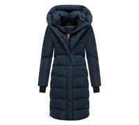 Steppmantel NAVAHOO "Laubzauber 14", Damen, Gr. L (40), blau (navy), Obermaterial: 100% Polyester; Innenfutter: 100% Polyester; Wattierung: 100% Polyester; Ärmelfutter: 100% Polyester, tailliert knieu