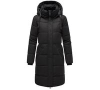Navahoo Damen Steppmantel warm Wintermantel mit hohem Kragen und abnehmbarer Kapuze Wintertanz 14 Black Gr. M
