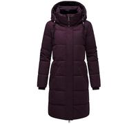 Navahoo Damen Steppmantel warm Wintermantel mit hohem Kragen und abnehmbarer Kapuze Wintertanz 14 Dusty Plum Gr. XXL