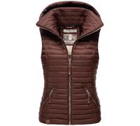 Navahoo Damen Steppweste Bodywarmer Übergangsjacke Weste mit abnehmbarer Kapuze Shadaa XS-3XL (DE/NL/SE/PL, Alphanumerisch, S, Regular, Regular, Schoko)