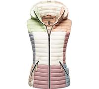 Navahoo Steppweste »Shadaa Multikulti« Ärmellose Damen Weste im Colourblocking-Stil und Kapuze, pastel