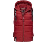 Navahoo Damen Steppweste leichte Outdoor-Weste Übergangsjacke mit Kapuze Kassidy Blood Red Gr. XS