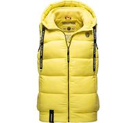 Navahoo Damen Steppweste leichte Outdoor-Weste Übergangsjacke mit Kapuze Kassidy Lemon Gr. XS