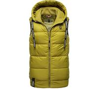 Navahoo Damen Steppweste leichte Outdoor-Weste Übergangsjacke mit Kapuze Kassidy Moss Green Gr. XL