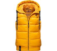 Navahoo Damen Steppweste leichte Outdoor-Weste Übergangsjacke mit Kapuze Kassidy Yellow Gr. S