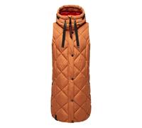 Navahoo Damen Steppweste Schnuckel - Lang & Stylisch mit Kapuze 2XL