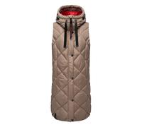 Navahoo Damen Steppweste Schnuckel - Lang & Stylisch mit Kapuze XL