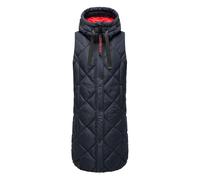 Navahoo Damen Steppweste Schnuckel - Lang & Stylisch mit Kapuze XS