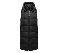 Navahoo Damen ärmellose lange Outdoorweste warme Winterjacke Schnuffelchen Black Gr. M