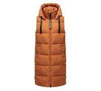 Lange Steppweste mit Kapuze "Schnuffelchen" Rusty Cinnamon S