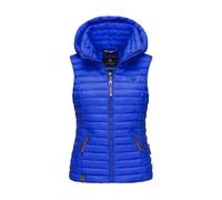 Navahoo Damen Übergangsjacke leichte Steppweste mit Abnehmbarer Kapuze Shadaa Blau Gr. S