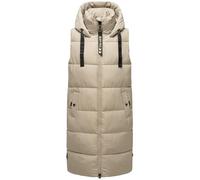 Navahoo Damen Steppweste Stehkragen gefüttert Ärmellose Outdoor Weste mit Kapuze [B942-Schnuff-P.Grey-Gr.XS]