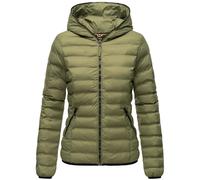 NAVAHOO Damen Stylische Steppjacke Übergangsjacke mit Kapuze Neevia